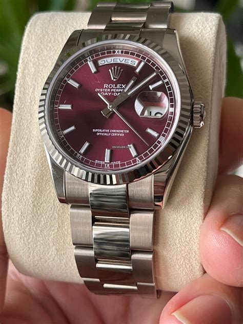 rolex day date cherry red|rolex gold day date.